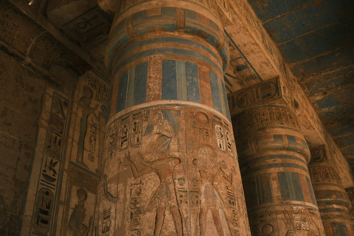 Medinet Habu temple complex on Luxor West Bank