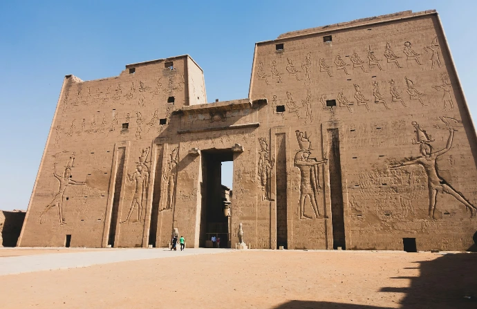 Edfu Temple between Luxor and Aswan Egypt