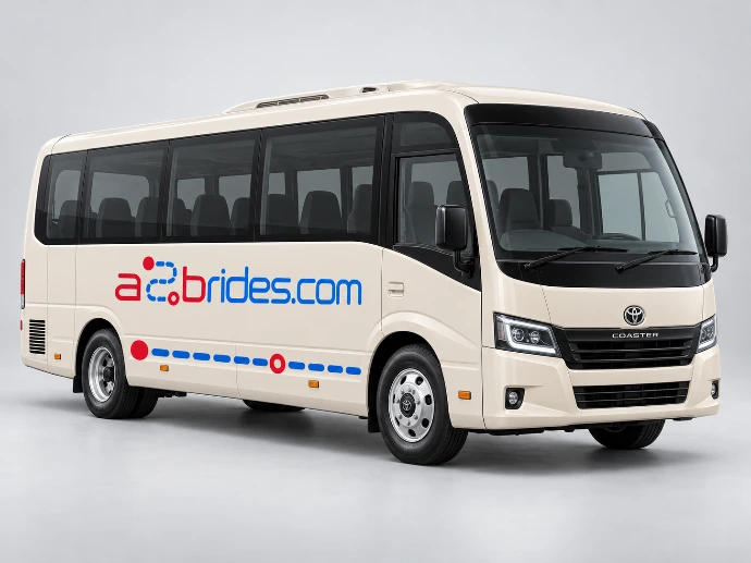 White mini coach for group transportation from Luxor to Aswan