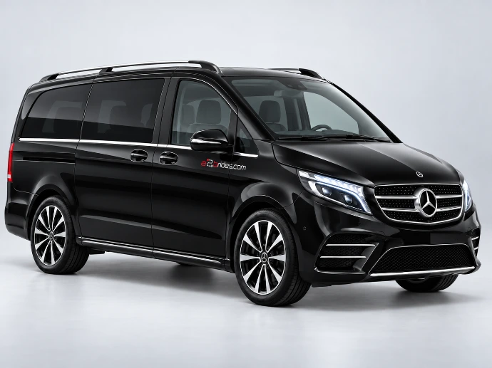 Black Mercedes luxury minivan for private chauffeur transfers between Luxor and Aswan