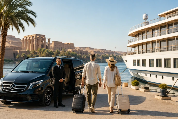 Private transfer from Luxor Airport to Nile cruise in Luxor